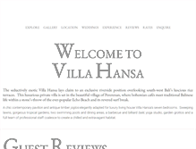 Tablet Screenshot of hansabali.com